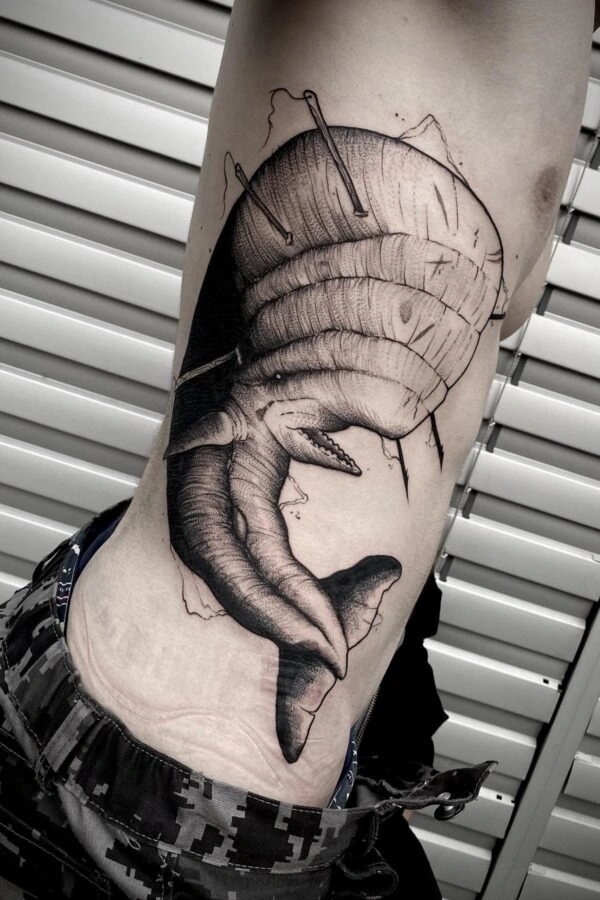 Blackwork dotwork tetování od Teda – TX5 Olomouc, ukázka 10