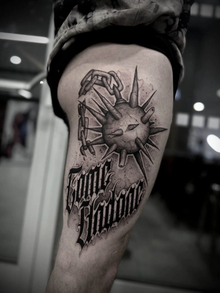 Blackwork dotwork tetování od Teda – TX5 Olomouc, ukázka 11