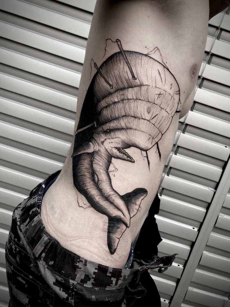 Blackwork dotwork tetování od Teda – TX5 Olomouc, ukázka 20