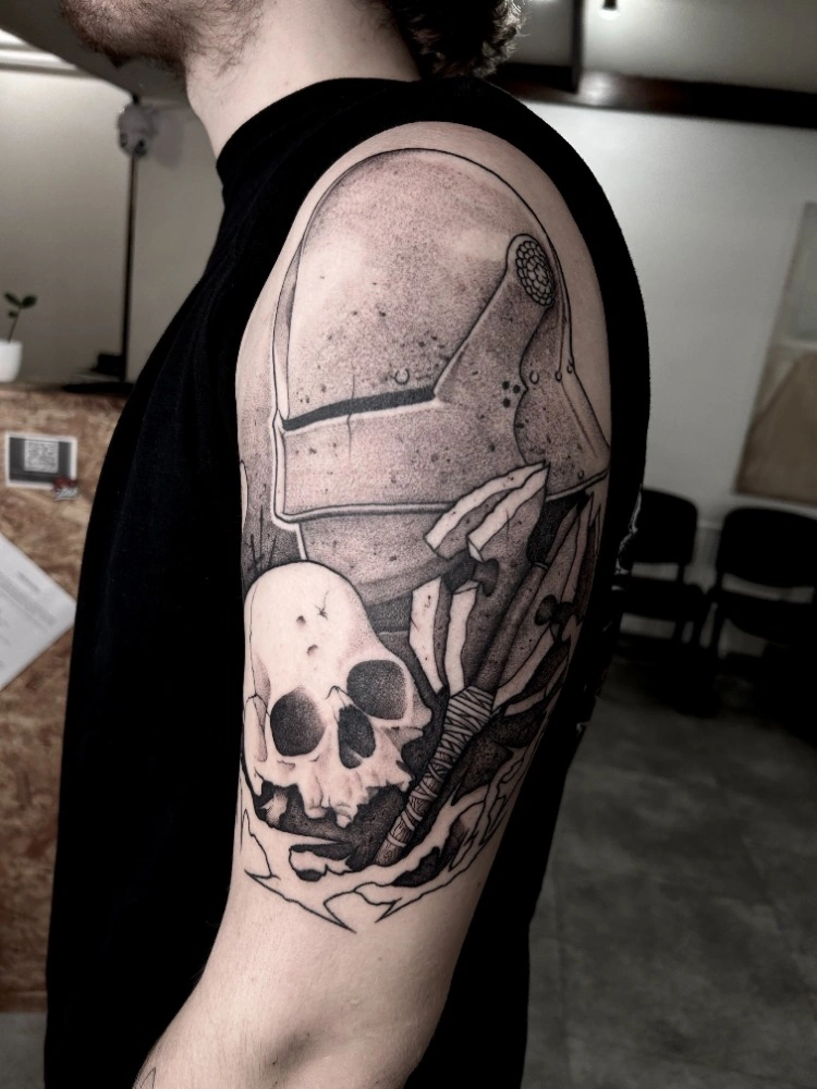Blackwork dotwork tetování od Teda – TX5 Olomouc, ukázka 21