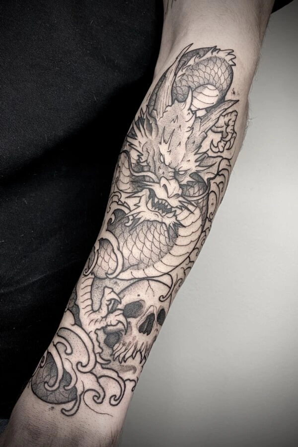 Blackwork dotwork tetování od Teda – TX5 Olomouc, ukázka 3