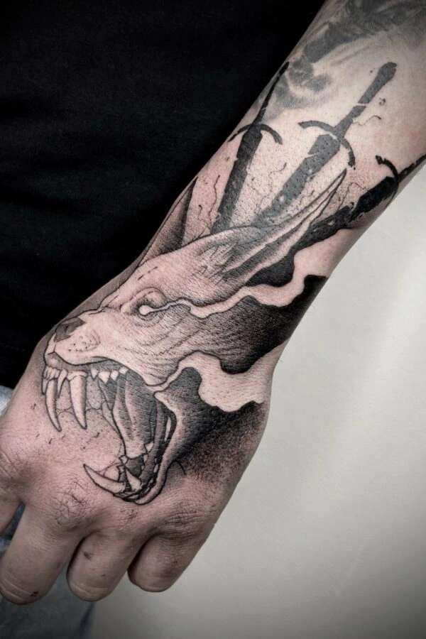 Blackwork dotwork tetování od Teda – TX5 Olomouc, ukázka 5