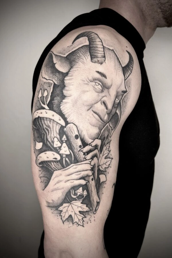 Blackwork dotwork tetování od Teda – TX5 Olomouc, ukázka 7