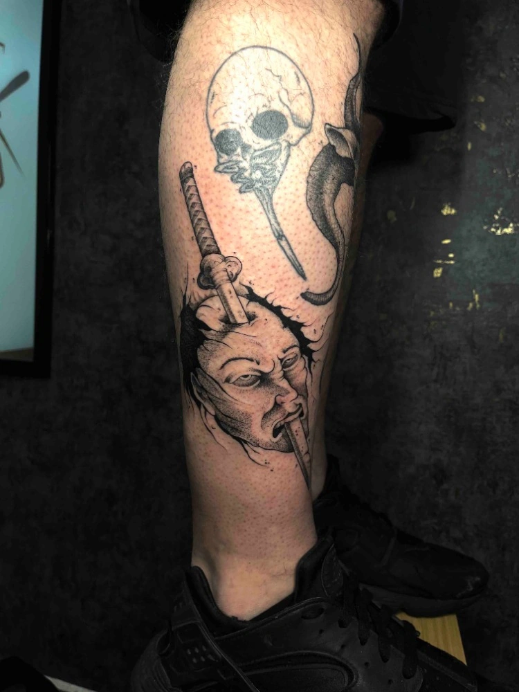 Blackwork custom tetování od Tondy – TX5 Olomouc, ukázka 6
